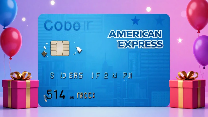 Celebración con Amex, luces y decoraciones.