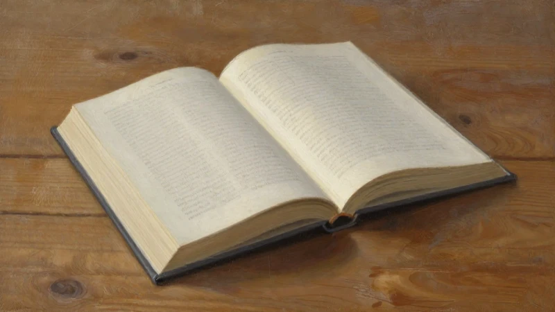 Libro abierto sobre una mesa de madera