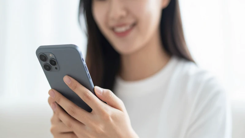 BBVA Móvil: Qué es y cómo funciona la app en México 9 Mujer sonríe con el móvil, luz suave