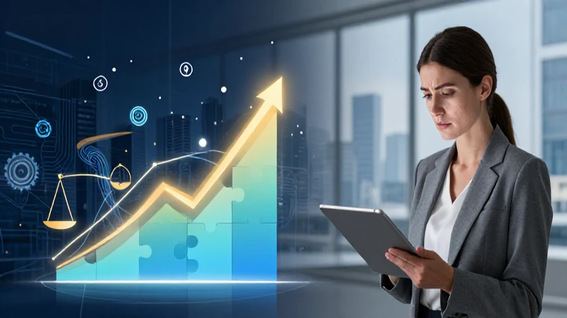 Crecimiento financiero, líneas que se unen, claridad.