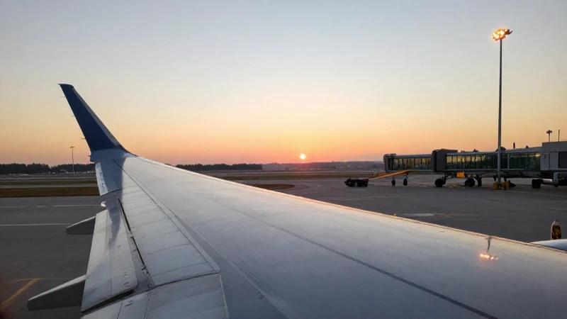 Reflejo dorado en la terminal del aeropuerto