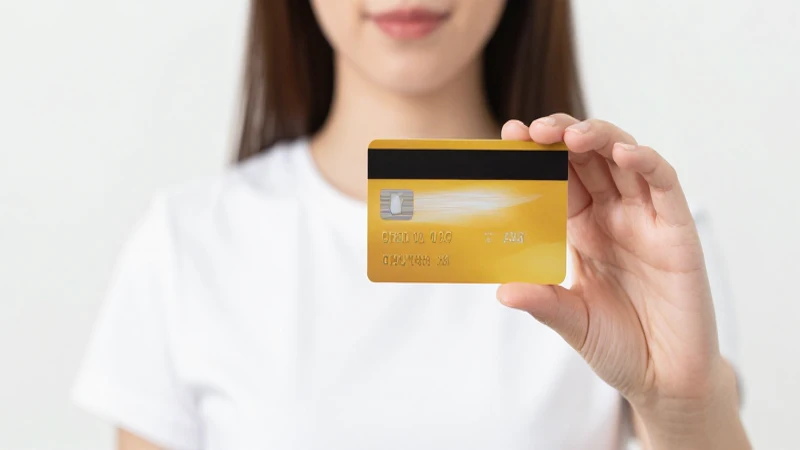 Cuáles son los beneficios y requisitos de la Tarjeta Liverpool Visa 9 Mujer sosteniendo tarjeta de crédito, luz radiante.
