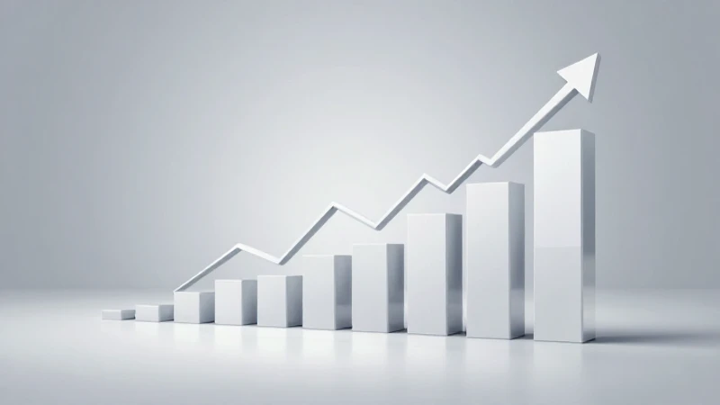 Crecimiento financiero en gráfico, luz suave
