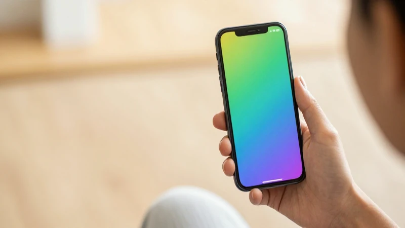 Joven sonríe con el teléfono encendido