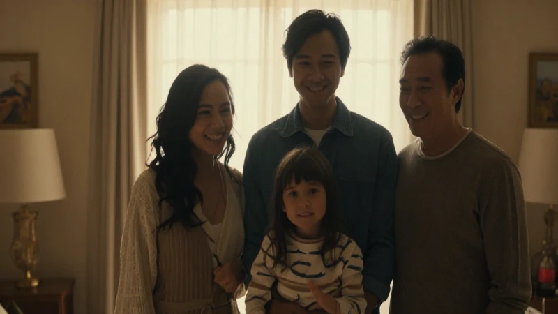 Calidez familiar en encuadre cinematográfico