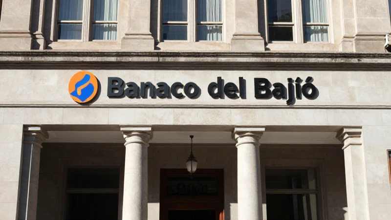 Fachada bancaria a pleno sol, arquitectura.