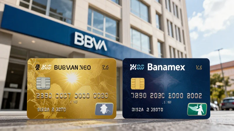 Comparan tarjetas de crédito en un día soleado.