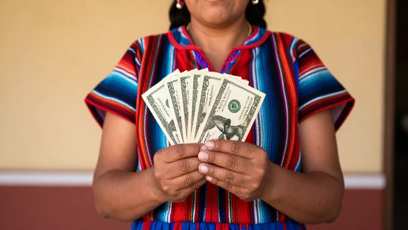Qué debes saber sobre Caja Popular en Oaxaca según Condusef 17 Mujer sosteniendo dinero y textiles oaxaqueños.