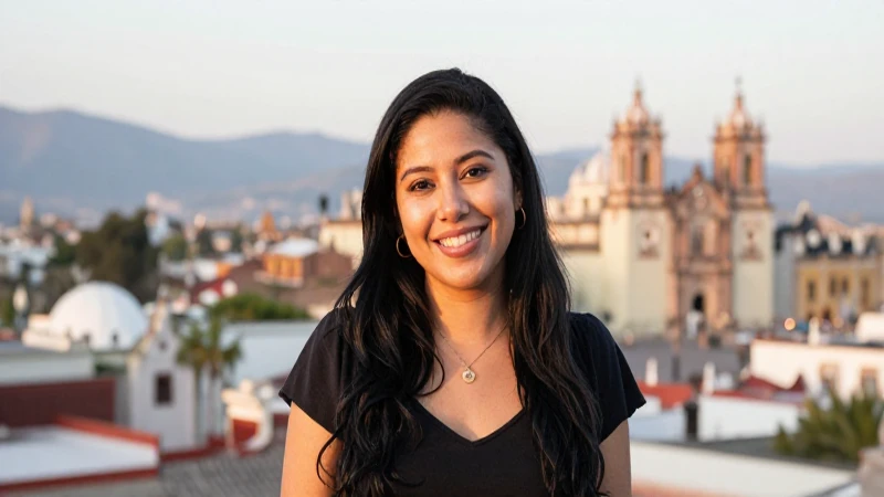 Qué debes saber sobre Caja Popular en Oaxaca según Condusef 11 Mujer sonriendo frente a Oaxaca, luz cálida.