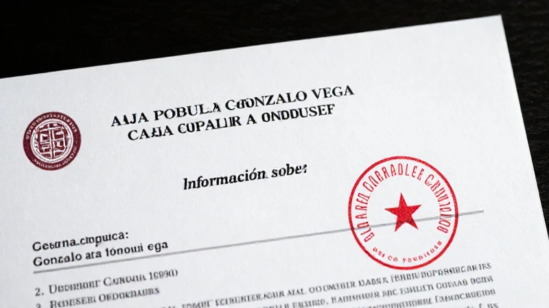 Documento oficial detalla la institución financiera