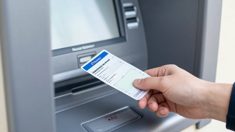 Persona usa cajero para consultar saldo
