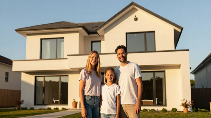 Familia feliz en cálida luz dorada
