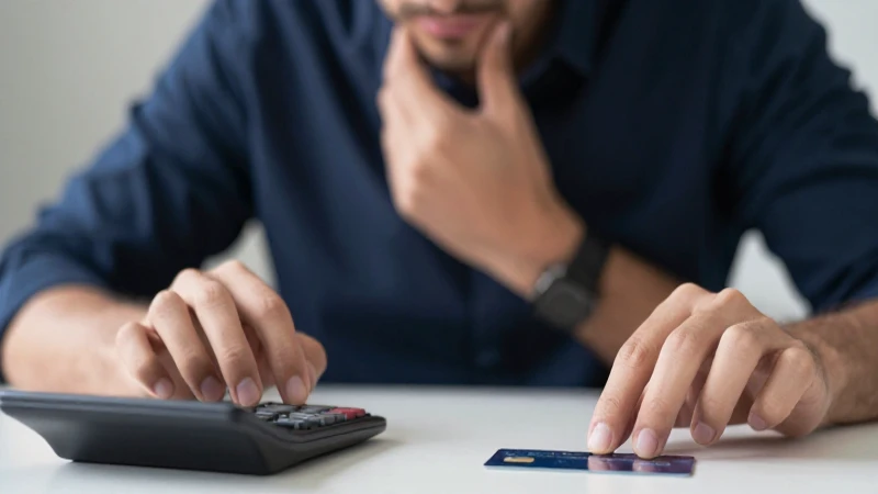 Joven calcula intereses con foto suave