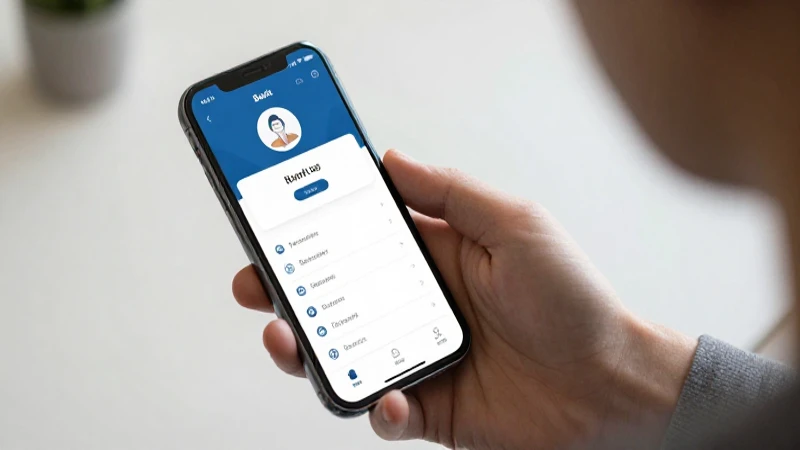 Persona usa smartphone con app bancaria
