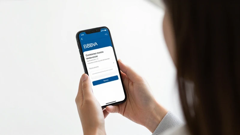 Joven abre cuenta BBVA en su móvil