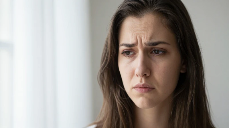 Mujer joven, expresión de frustración