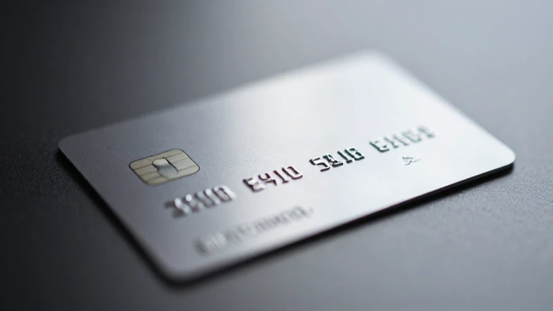 Tarjeta de crédito metálica, enfoque nítido y minimalista