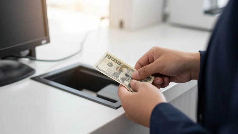 Depositando dinero en el banco, simple