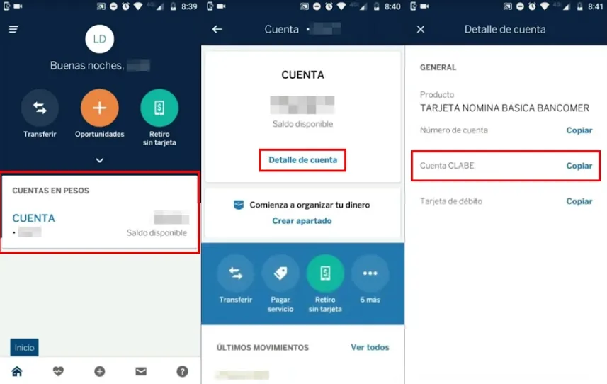 como puedo consultar mi clabe interbancaria en varios bancos