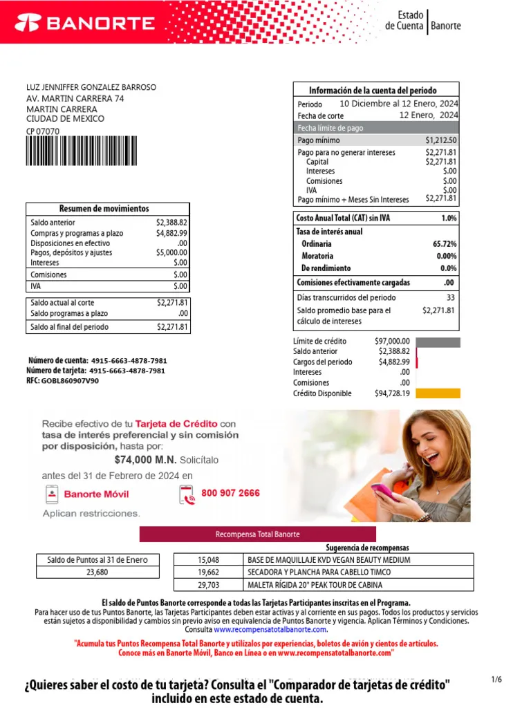como puedo consultar y descargar mi estado de cuenta banorte