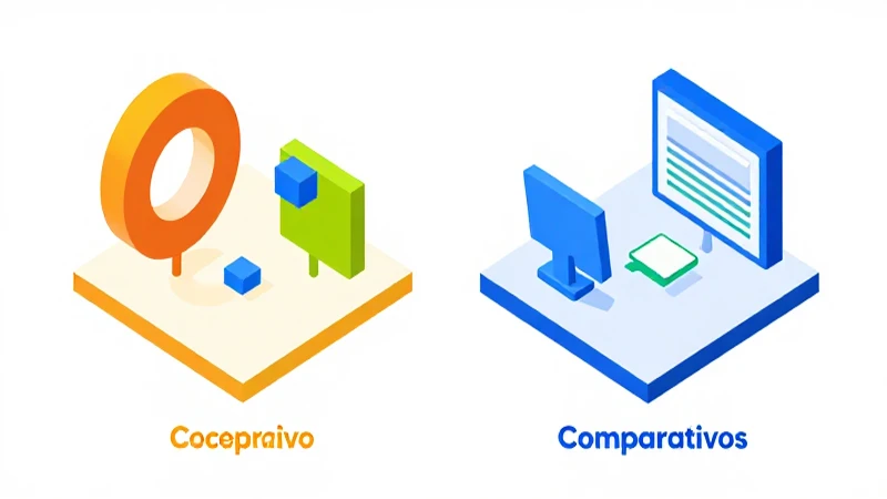 Claridad visual en comparación, de forma isométrica