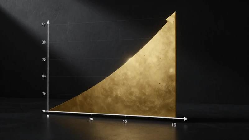Gráfico alcista con iluminación dramática y proporción áurea