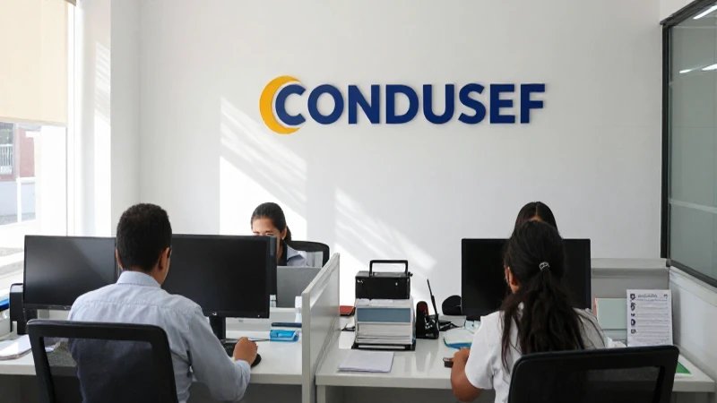 Oficina CONDUSEF, luminosa y administrativa