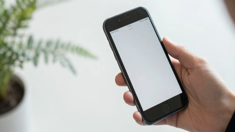 Mano sosteniendo un smartphone con luz suave