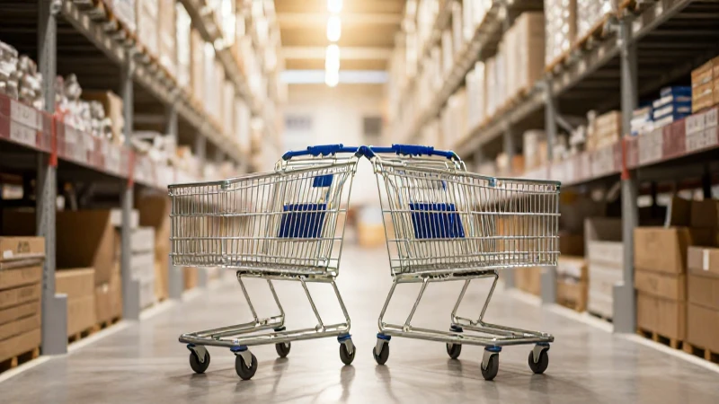 cuál es el rendimiento y futuro potencial de las acciones de Costco 12 Interior cálido con carros bajo luz suave