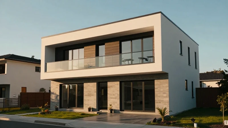 Casa moderna, soleada y con luz cálida