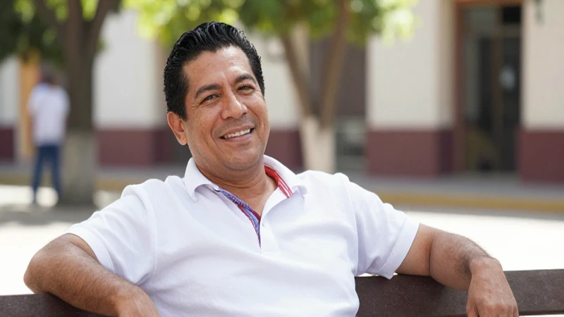Hombre mexicano sonríe en un día soleado