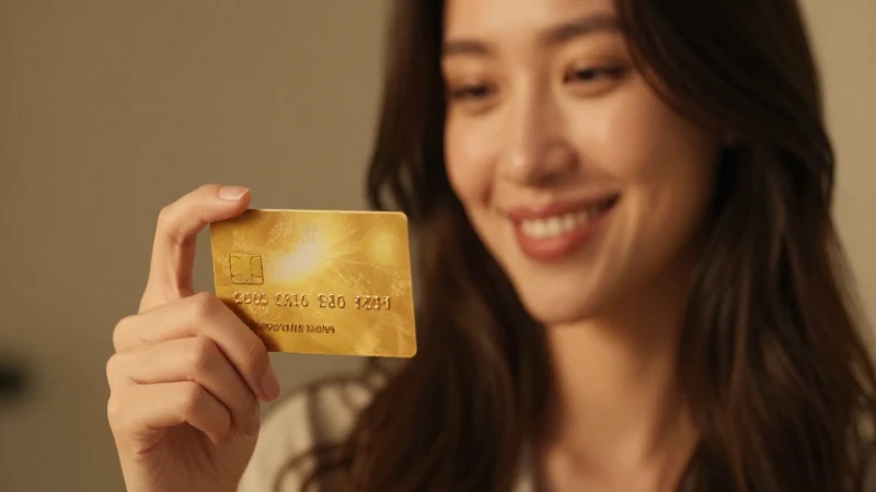 Cuáles son los beneficios de las tarjetas de crédito Oro en México 9 Mujer sonríe con tarjeta de crédito dorada.