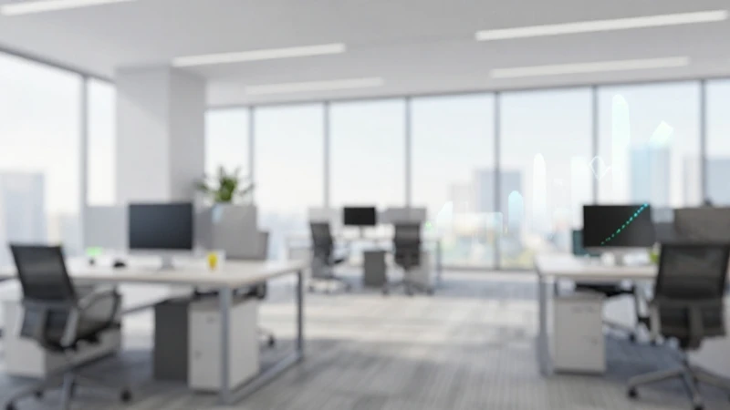 Oficina moderna con atmósfera corporativa sutil