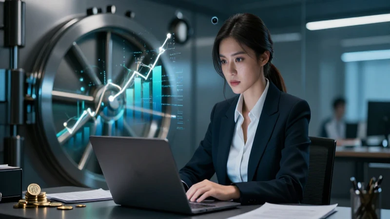 Ambiente financiero moderno con seguridad y confianza.