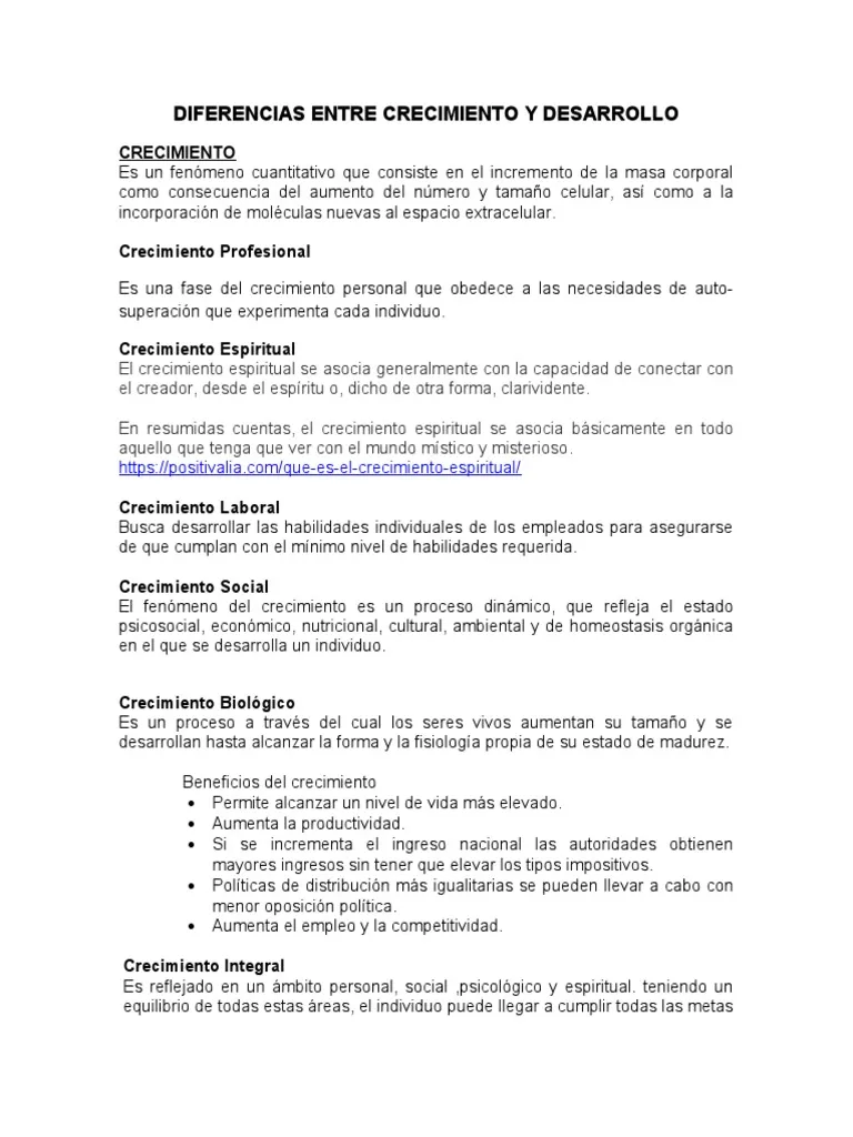cuales son las diferencias entre crecimiento y desarrollo economico