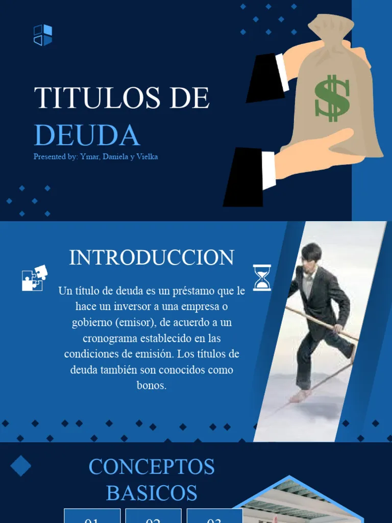 cuales son los principales tipos de titulos de deuda gubernamentales