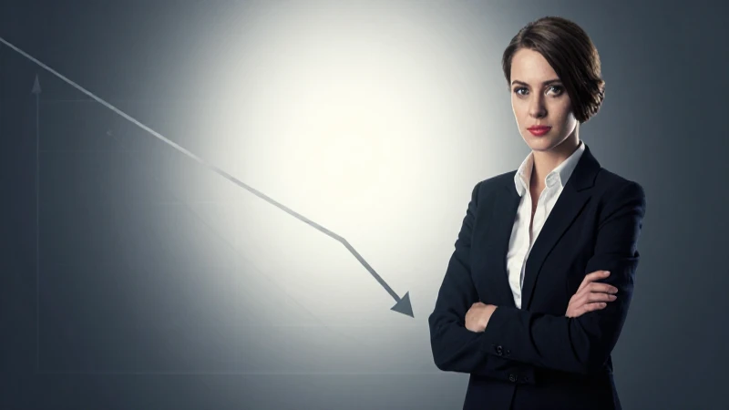 Inversionista femenina en caída dramática