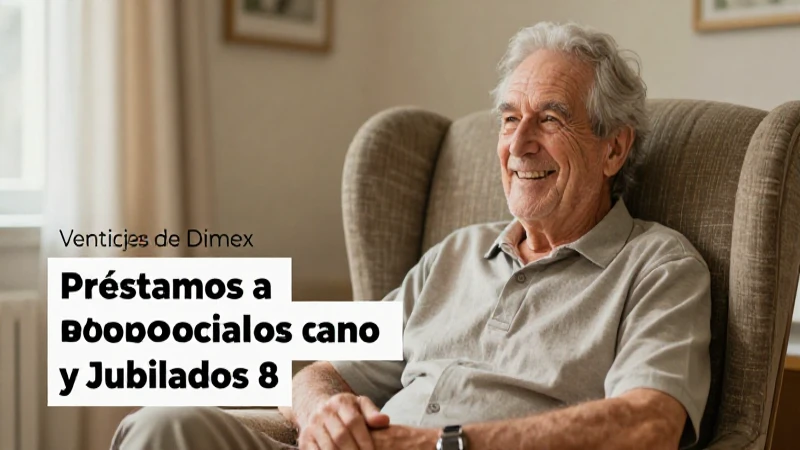 Dimex ofrece préstamos fáciles para jubilados