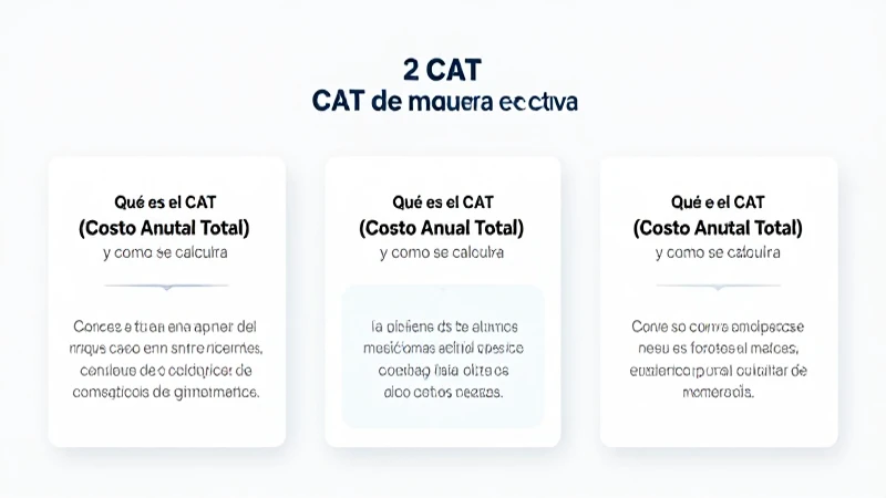 El CAT es costo anual total visualizado limpiamente
