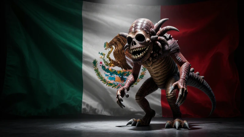 Sombra, chupacabras, bandera mexicana y cine negro
