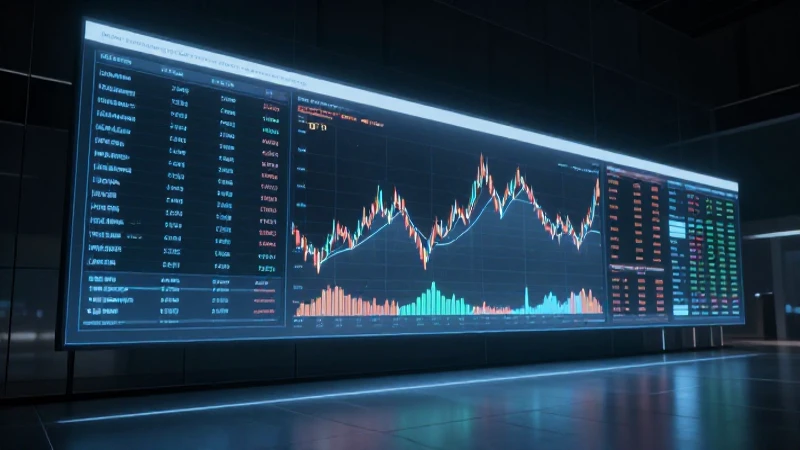 Datos bursátiles futuristas en diseño elegante