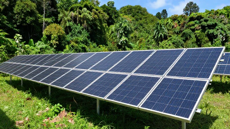 Paneles solares destacan en selva soleada