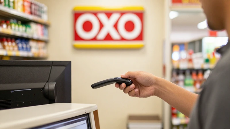 Cliente pagando en una tienda OXXO.