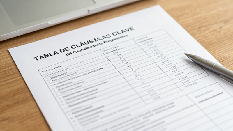 Finanzas y cláusulas clave en estudio cálido