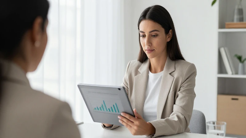 Inversionista revisa Fintual en ambiente moderno.