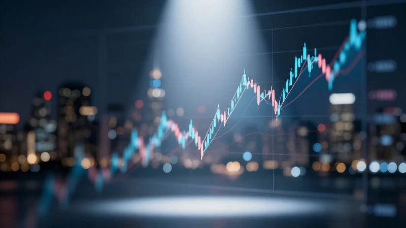 Gráfico Forex con iluminación dramática y desenfoque