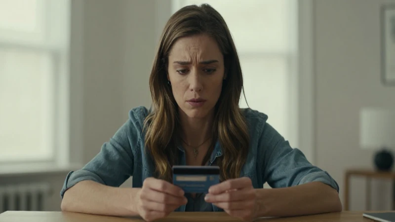 Mujer preocupada, tarjeta, luz suave y cinematográfica.