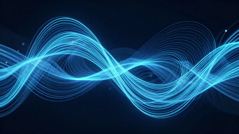 Visualización abstracta con líneas luminosas y etéreas