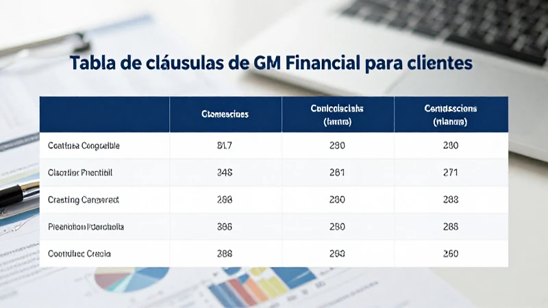 Cláusulas GM Financial para clientes Condusef