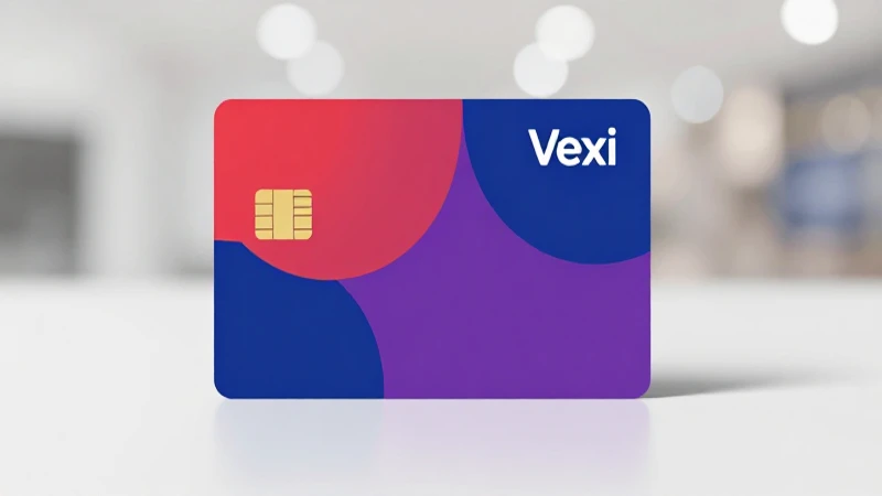 Tarjeta moderna con diseño vibrante y limpio.
